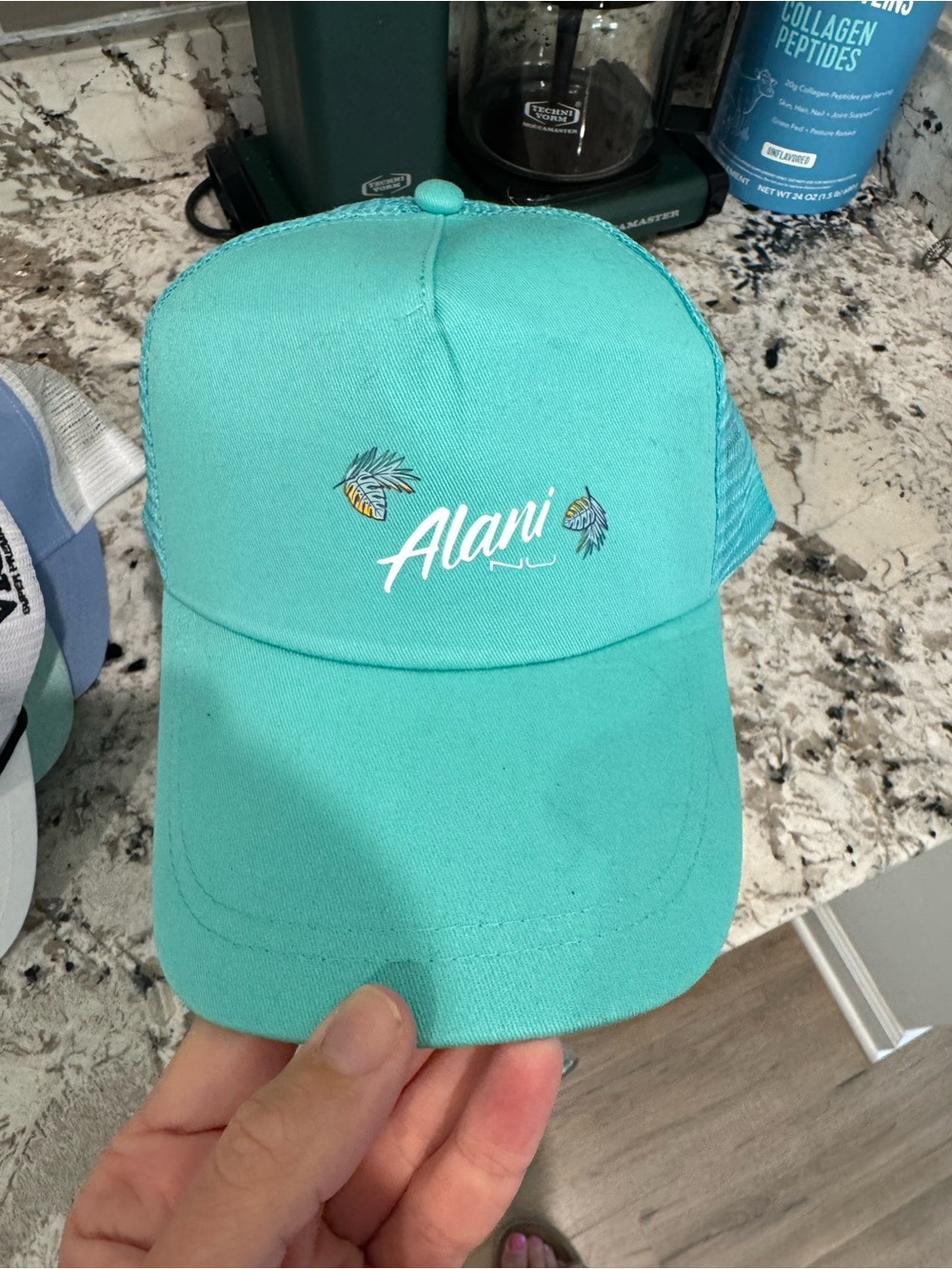 Alani Teal Mesh-Back Trucker Hat
